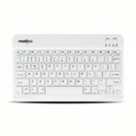 FRONTECH FT-1603A White Ultra-Slim Wireless Mini Bluetooth Keyboard with 78 Keys